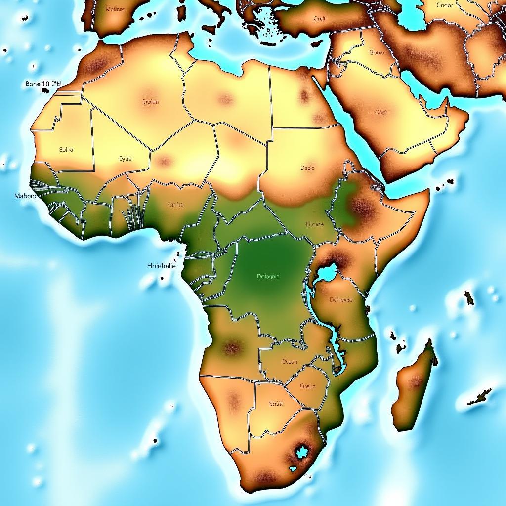 Map of African Coastline