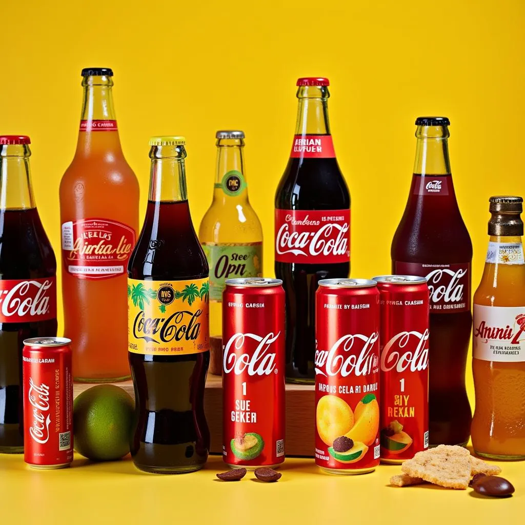 A collection of uniquely African Coca-Cola flavors.