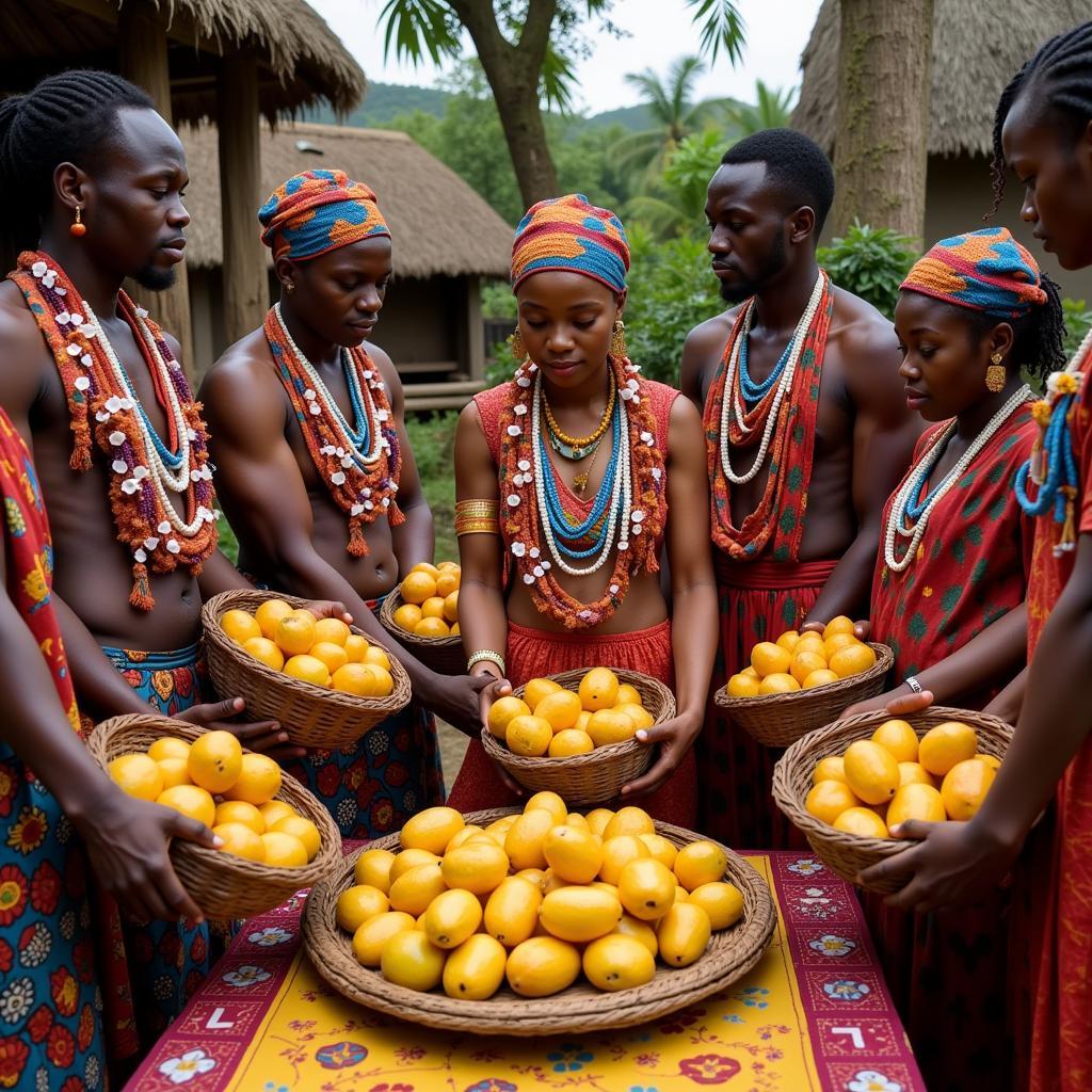 African Coco Fruit in Cultural Ceremony