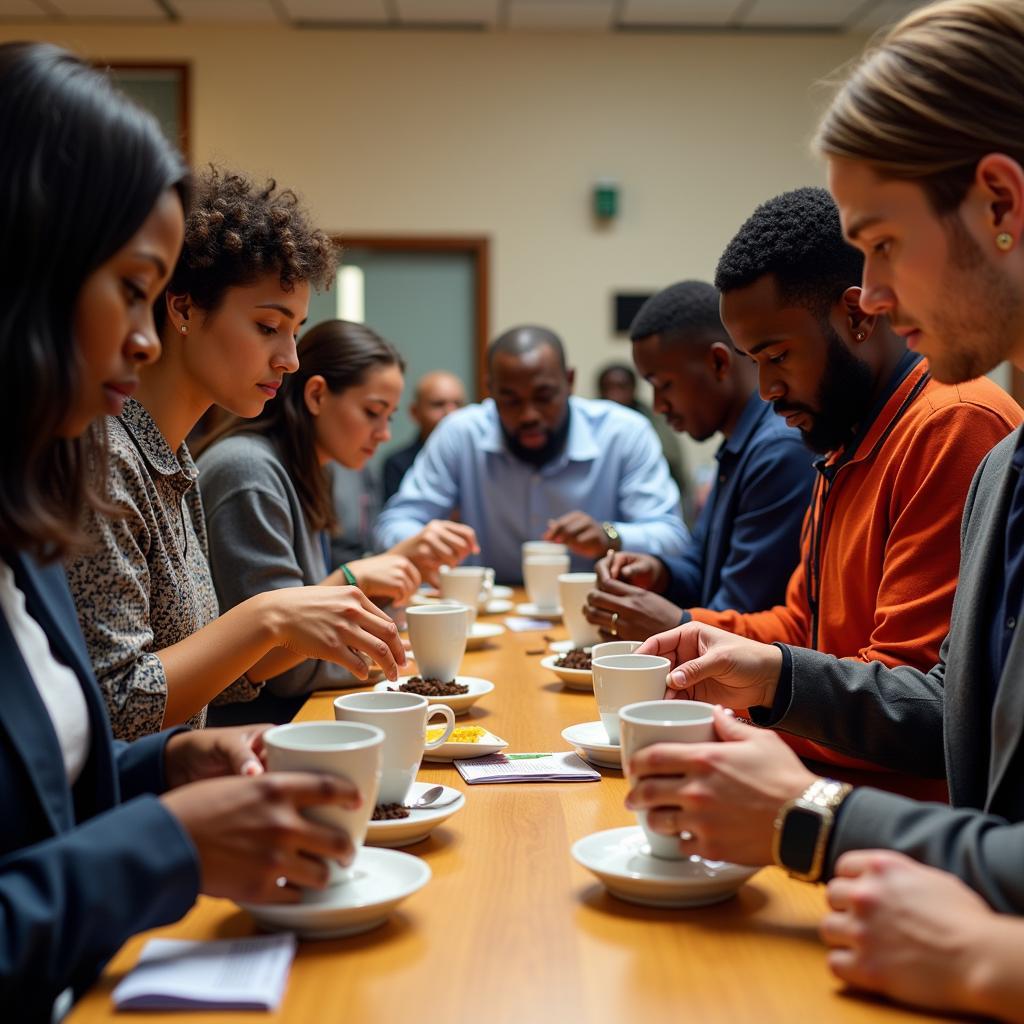 Coffee Cupping at African Fine Coffee Conference