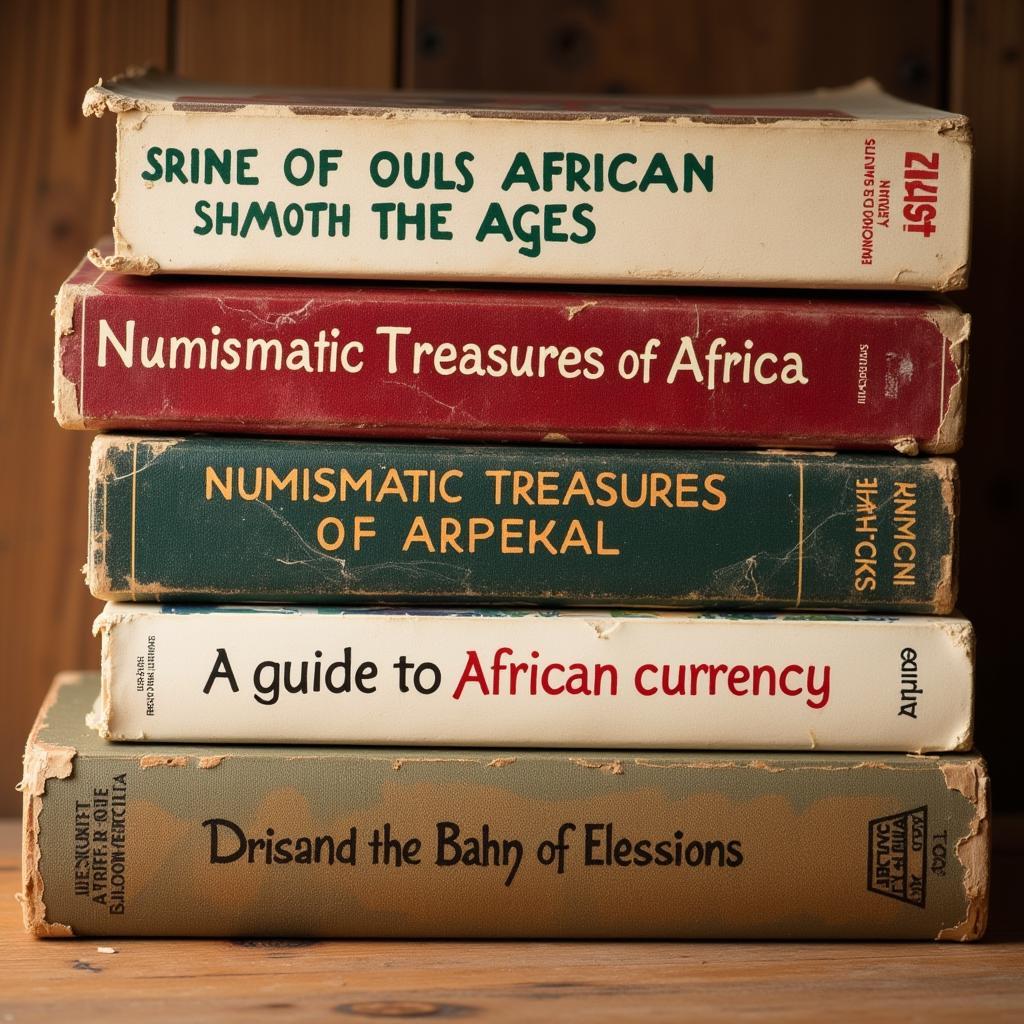 Stack of Books About African Coins and History