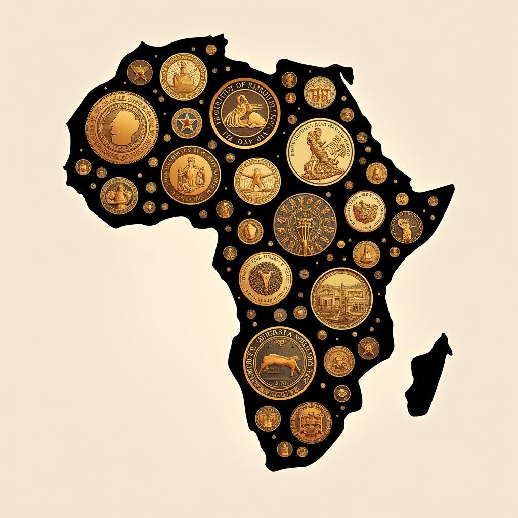 African Coin Vector Modern Design Applications