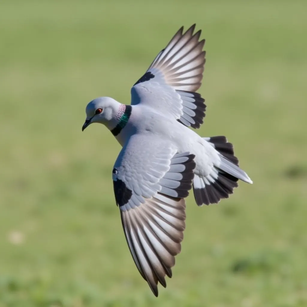 African Collared Dove in Flight - A Graceful Silhouette