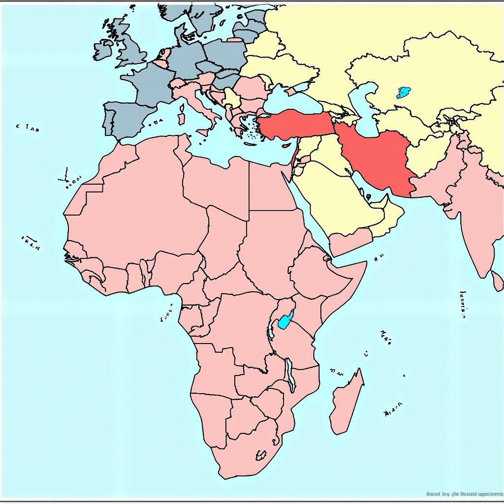 African Colonies Map 1930: Showing European Powers