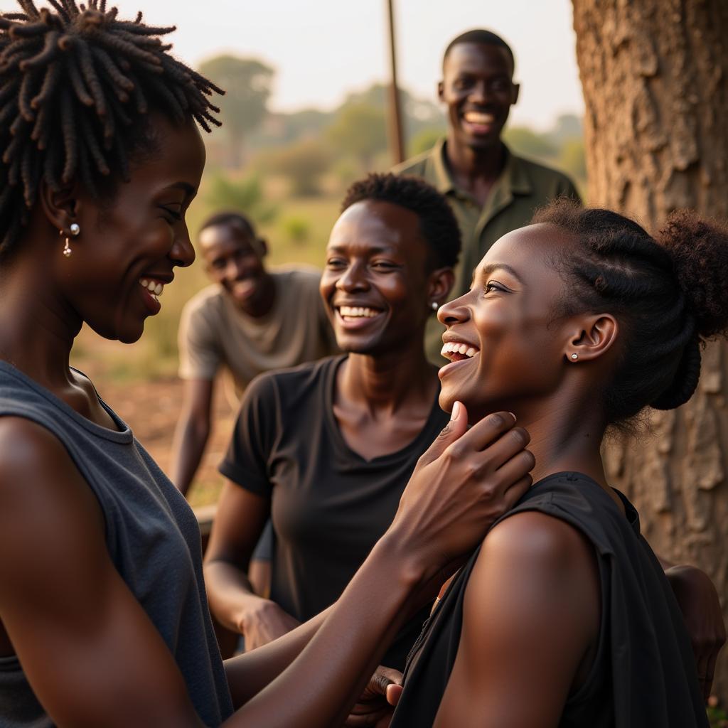 African Comedy Actors on Set