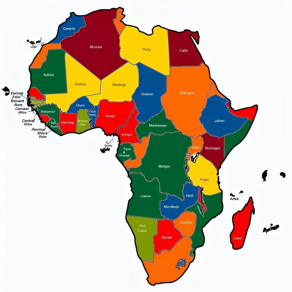 Map of African Countries and Capitals