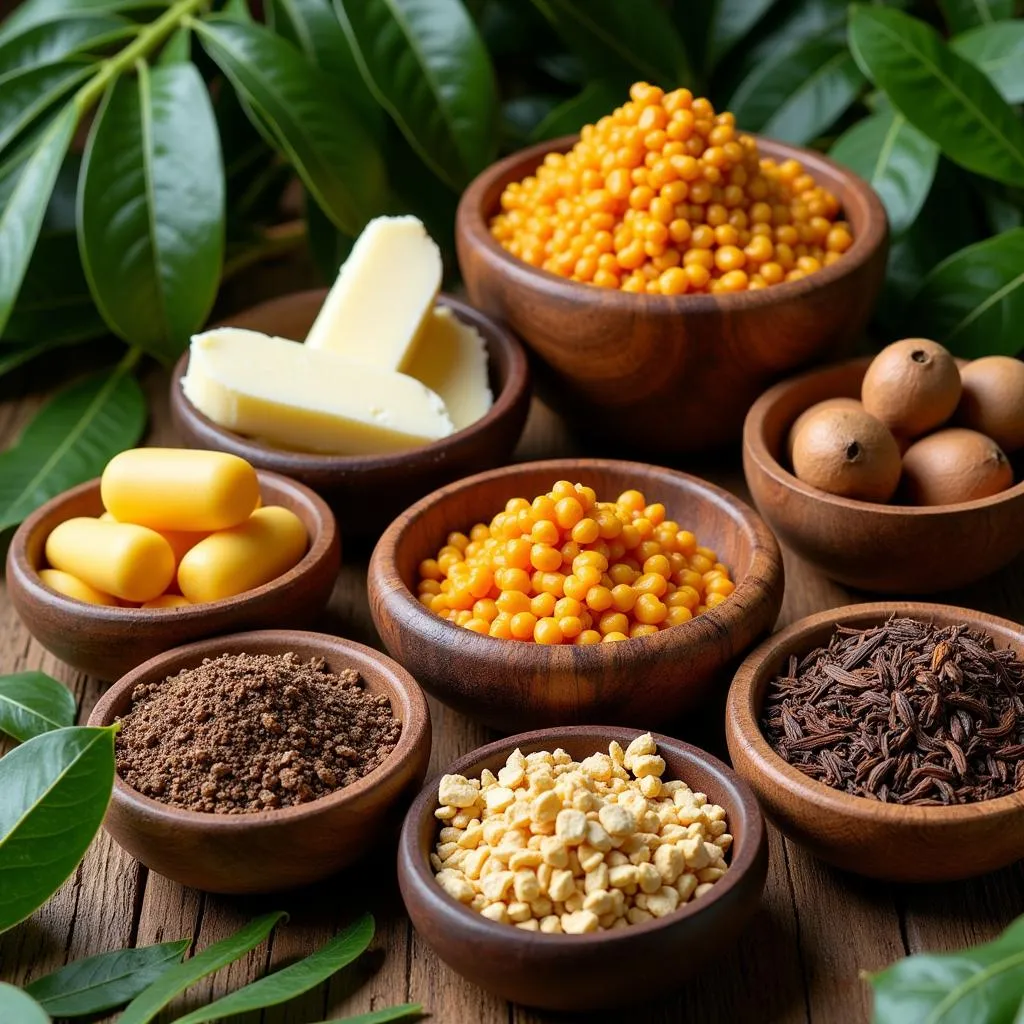 Natural ingredients used in African cosmetics