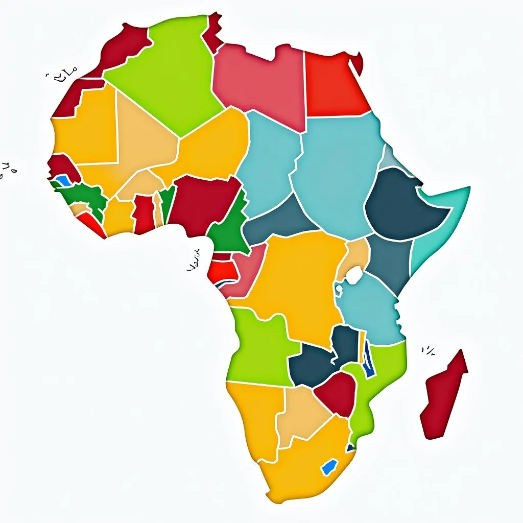 Map of African Countries by Area