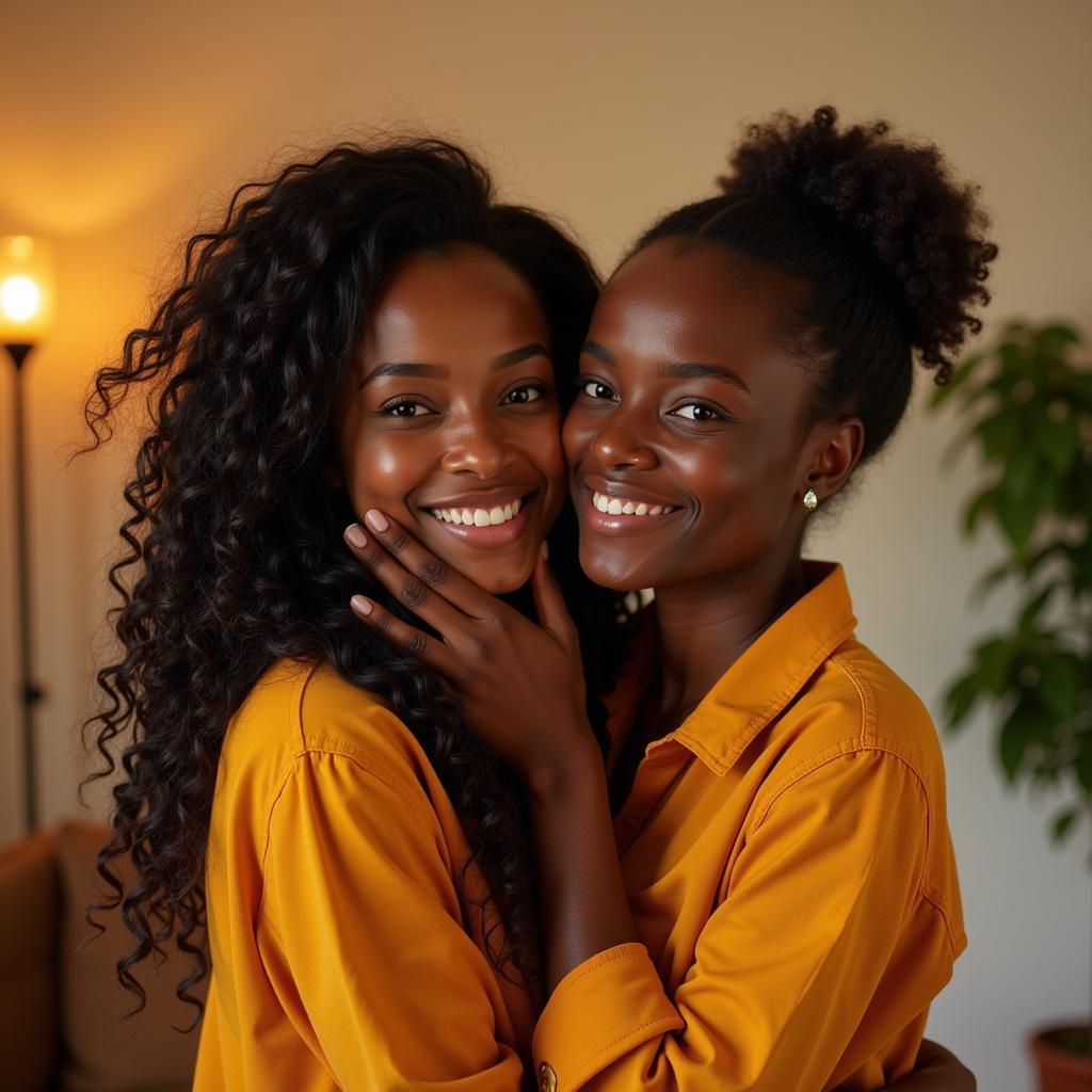 Smiling African Couple