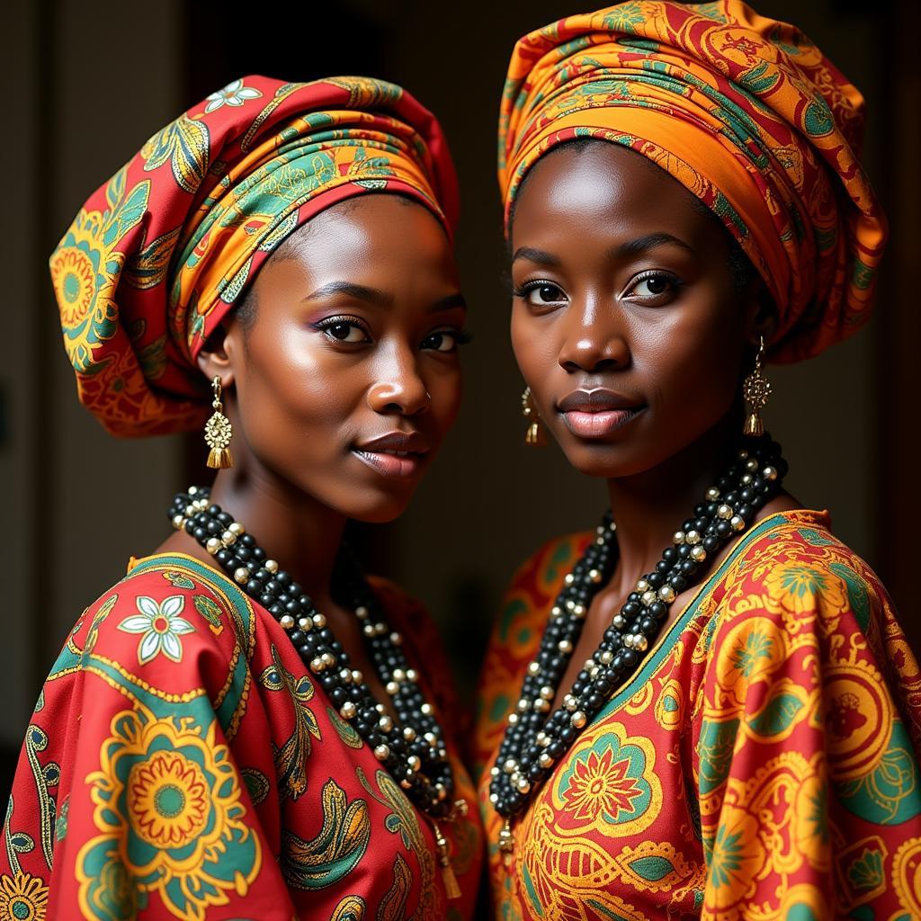 African Couple in Traditional Attire