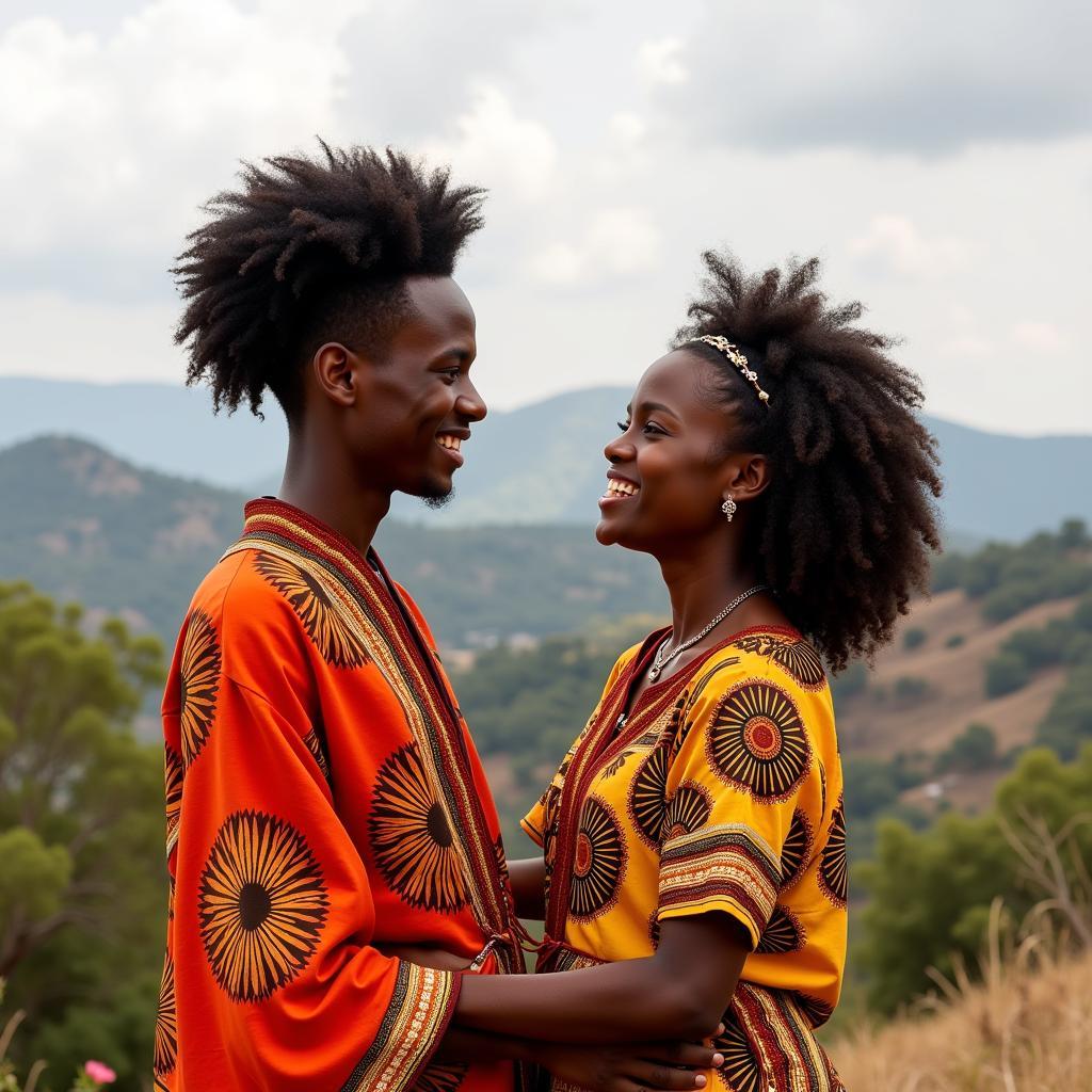 Couple in Traditional Attire