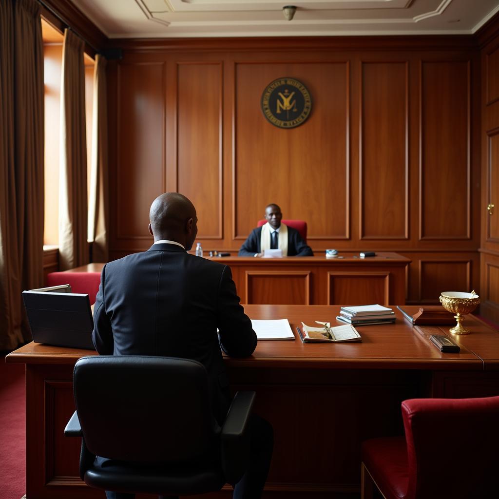 Courtroom Scene in Africa