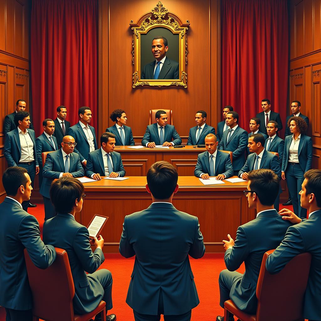 African Courtroom Scene