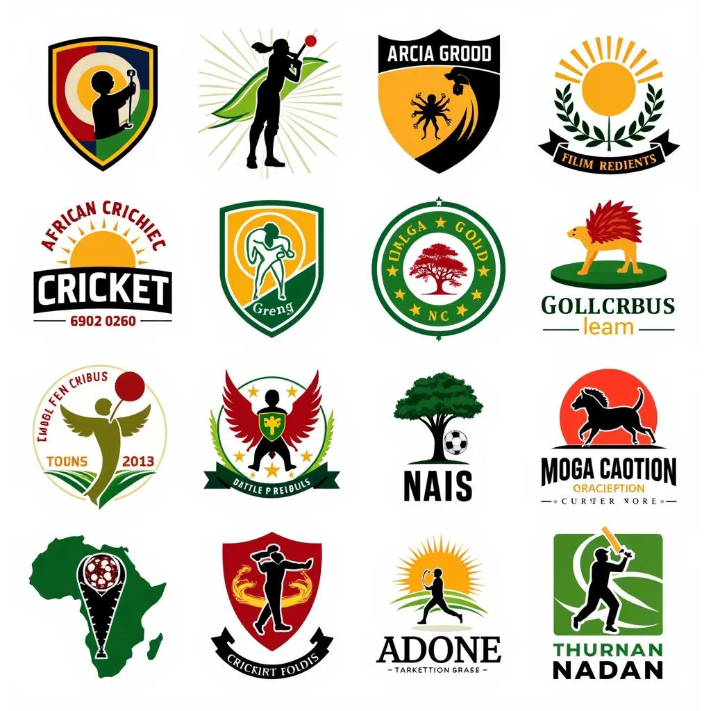 Collage of Various African Cricket Logos