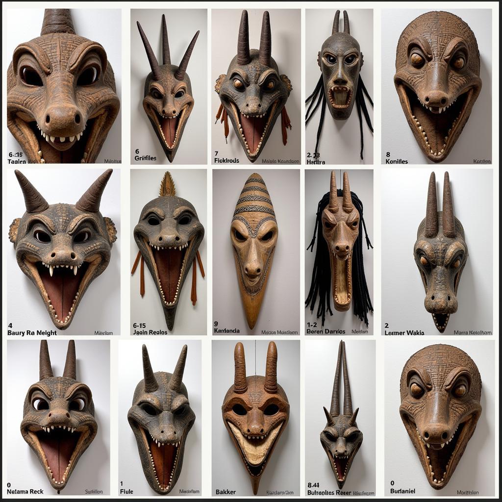 Regional Variations in African Crocodile Masks