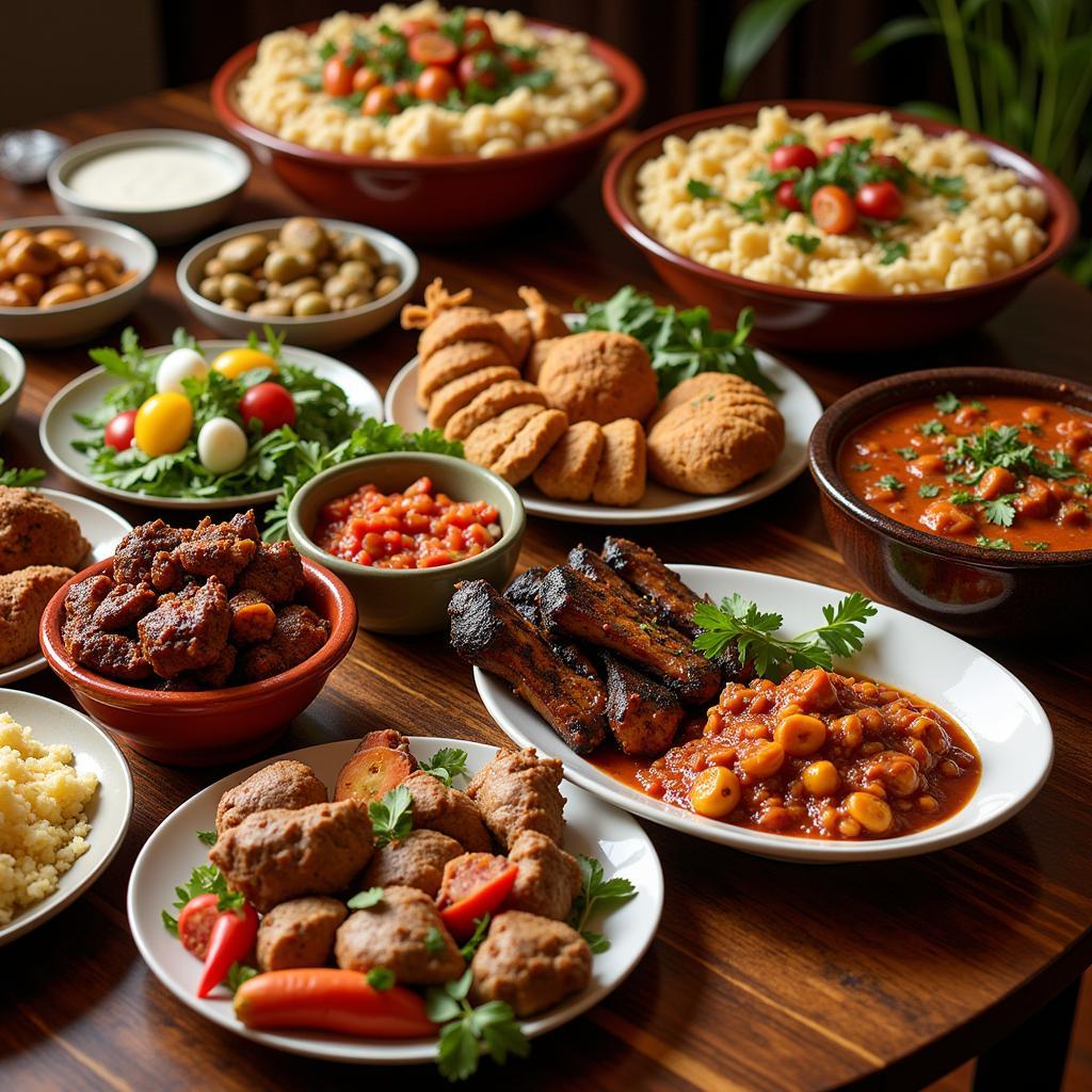 Variety of Regional Dishes in African Cuisine