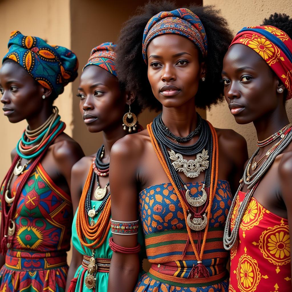 Women from different African tribes