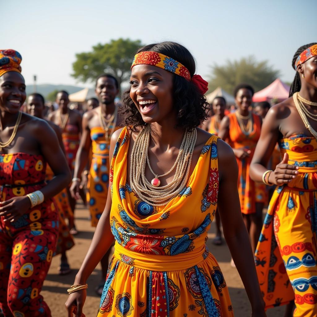 Celebration of African culture with music and dance