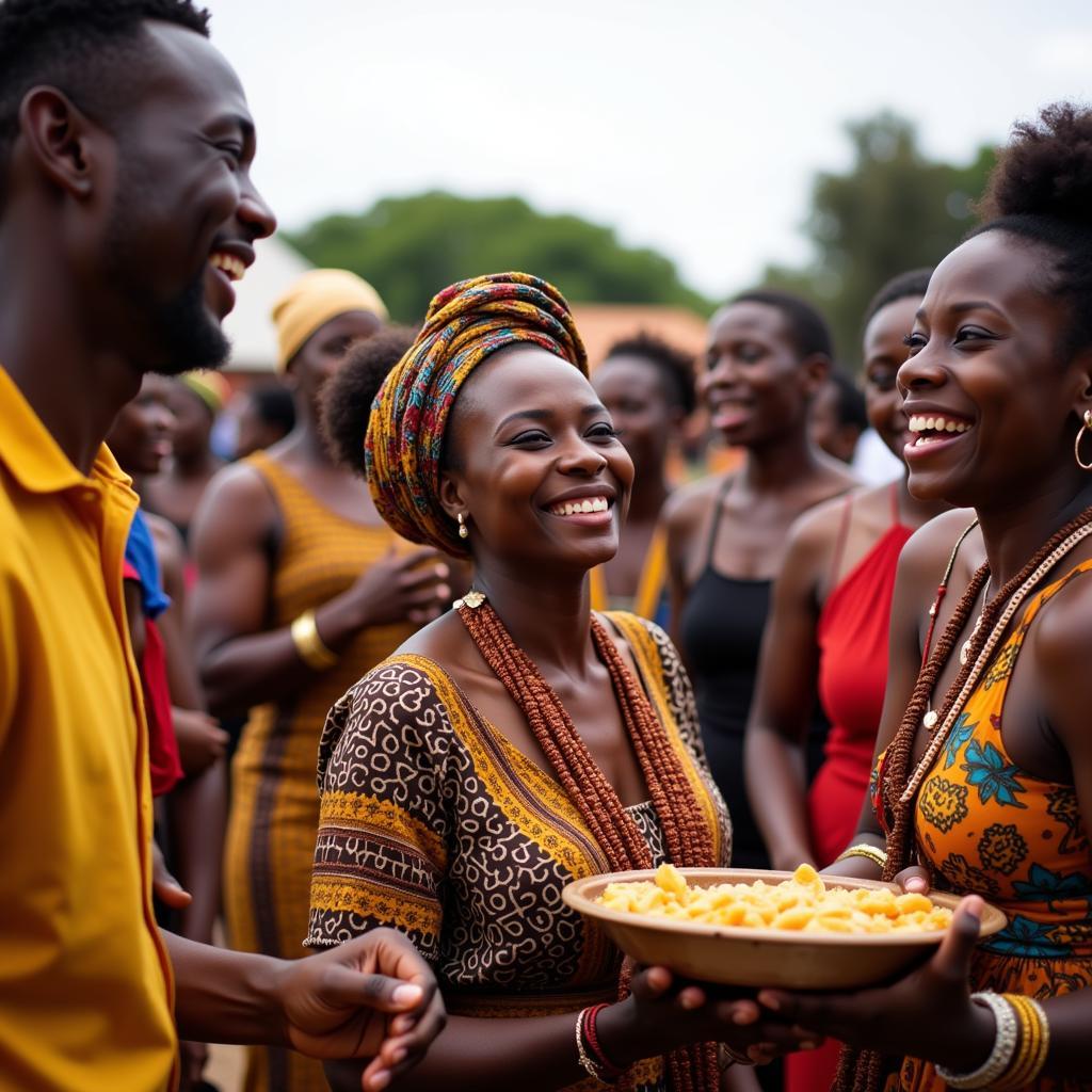 Celebrations at an African cultural festival