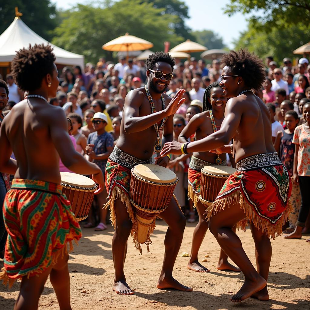 African Cultural Performance at a Pattaya Festival