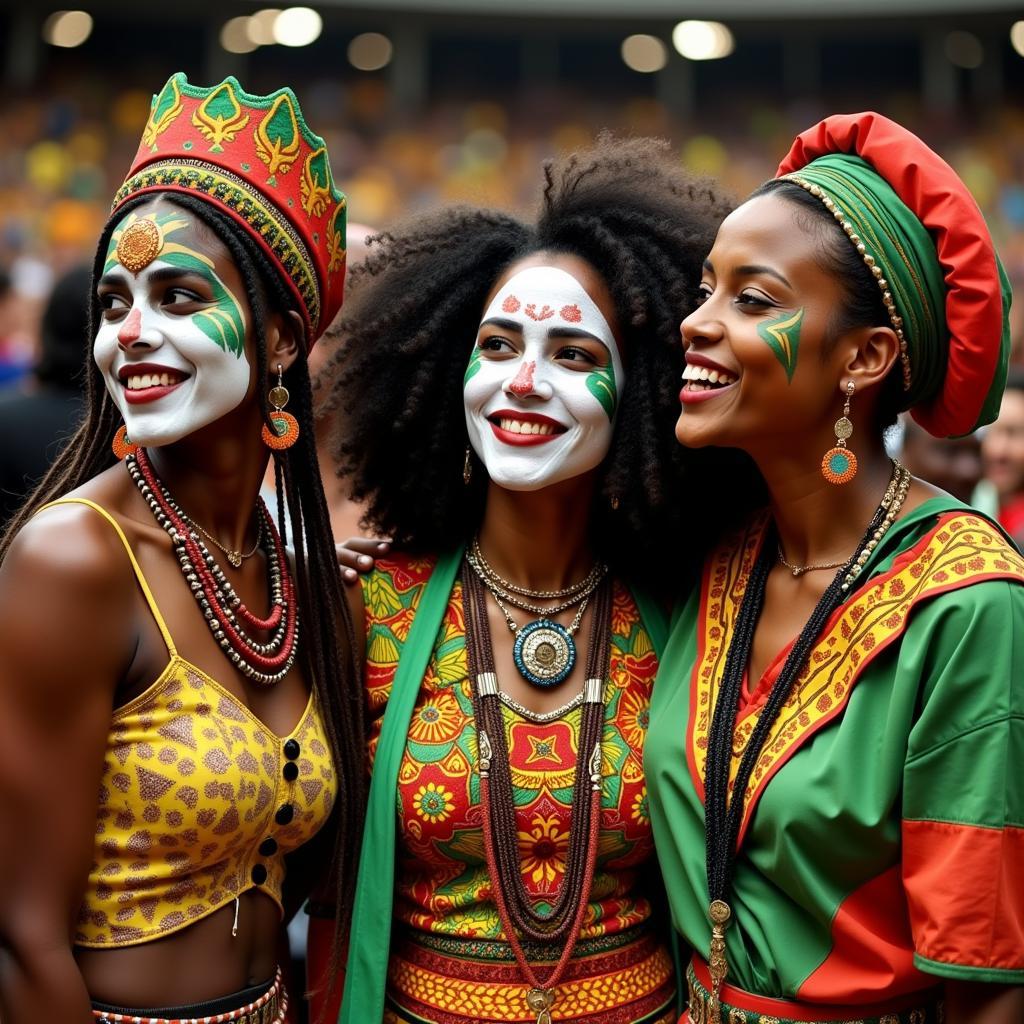 AFCON Fans in Traditional Attire