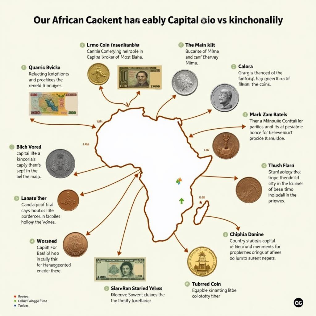 Connections Between African Currencies and Capitals