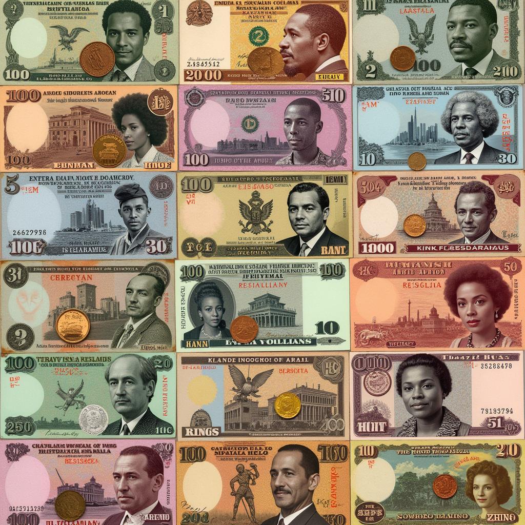 African Currency Collage