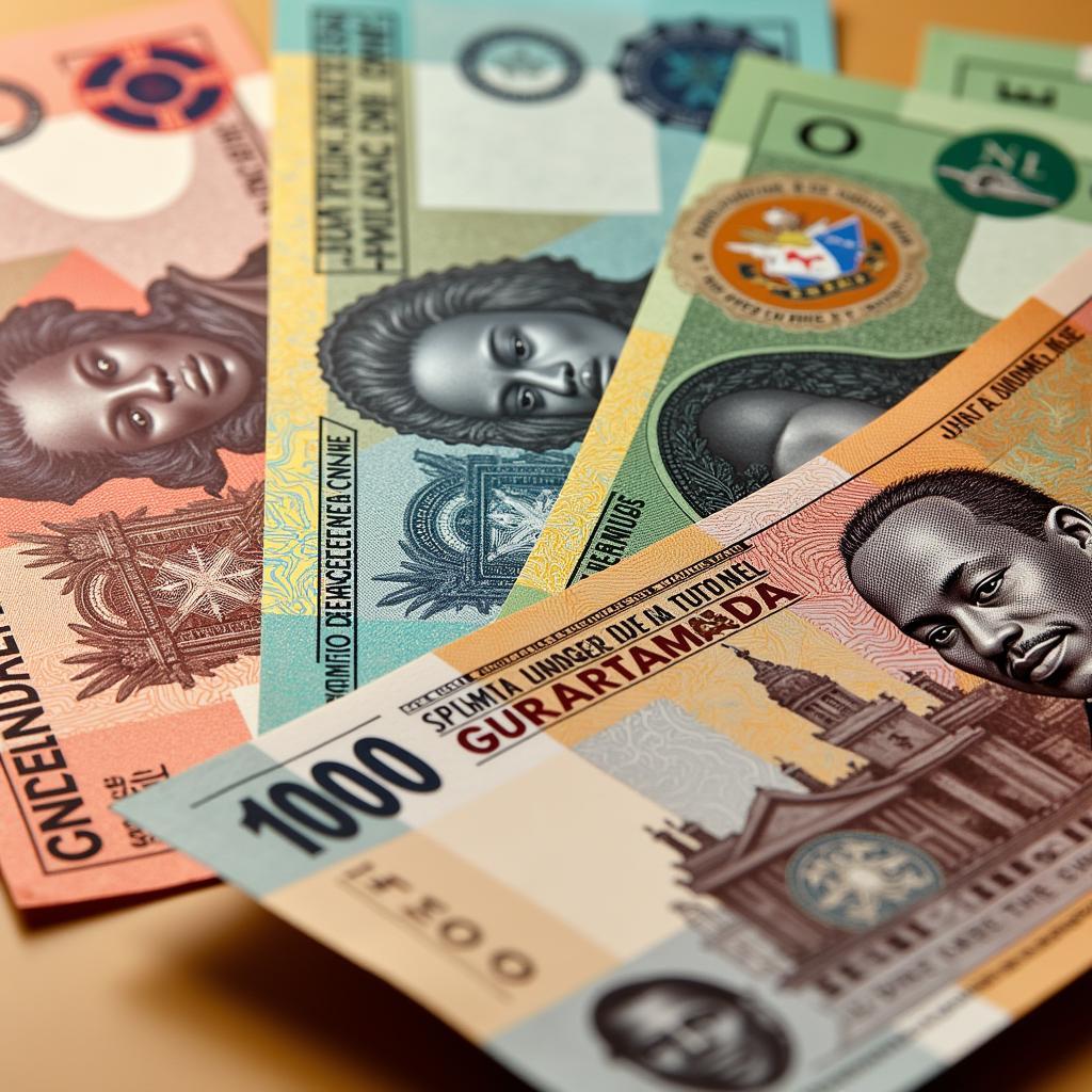 African Currency Vector Design Elements