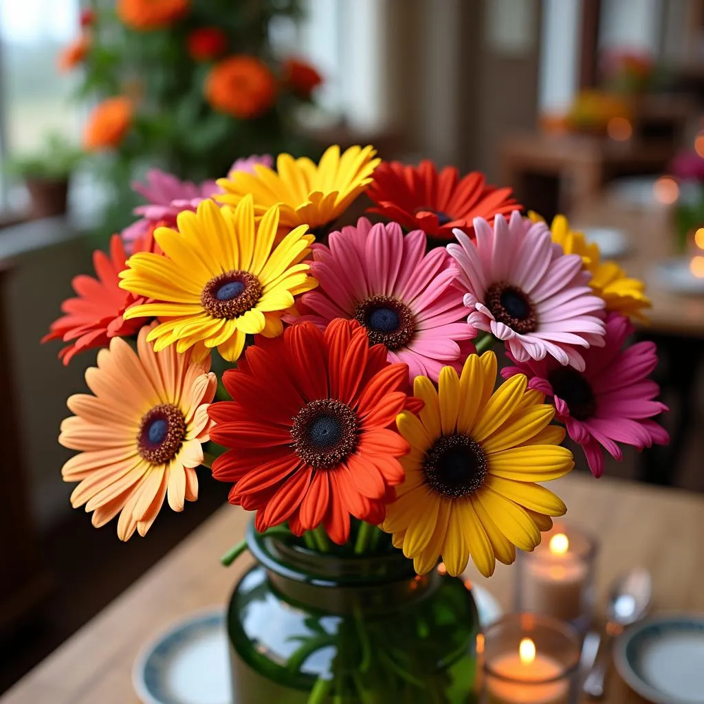 African Daisy Bouquet in a Celebration Setting