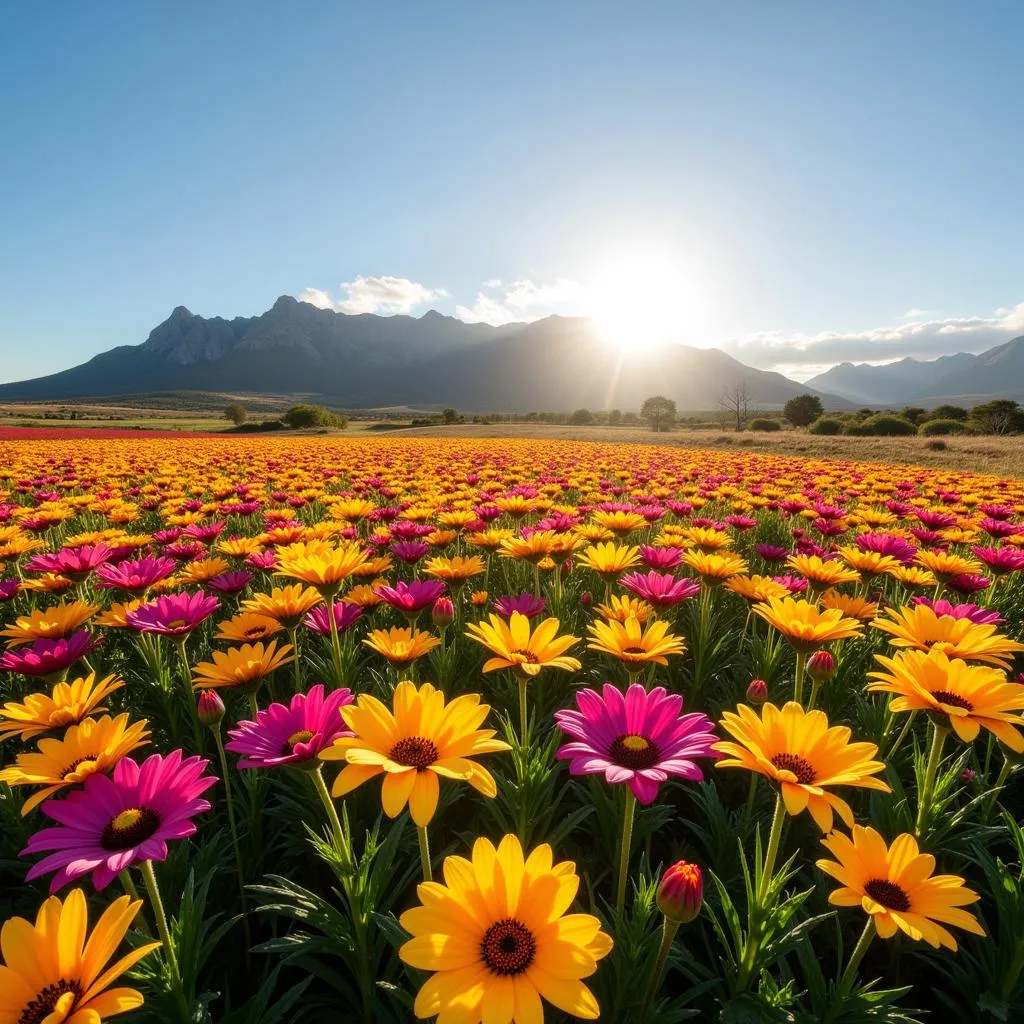 Field of African Daisies in Bloom