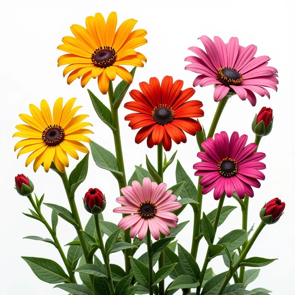 African Daisy Varieties in Full Bloom