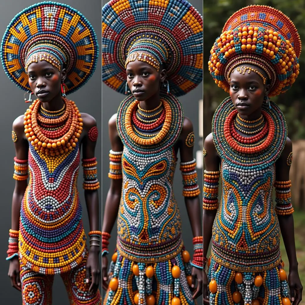 Bead patterns in African dance