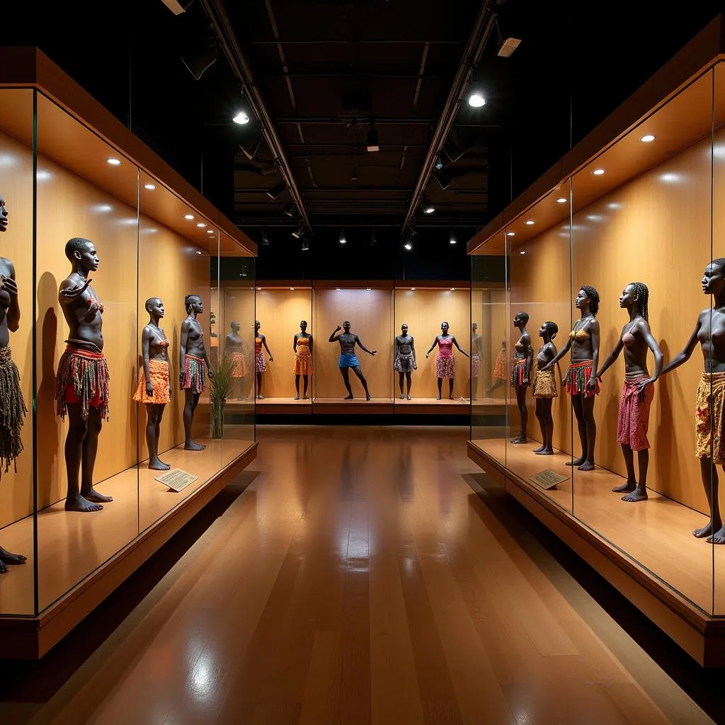 A museum exhibit showcasing the history of African dance