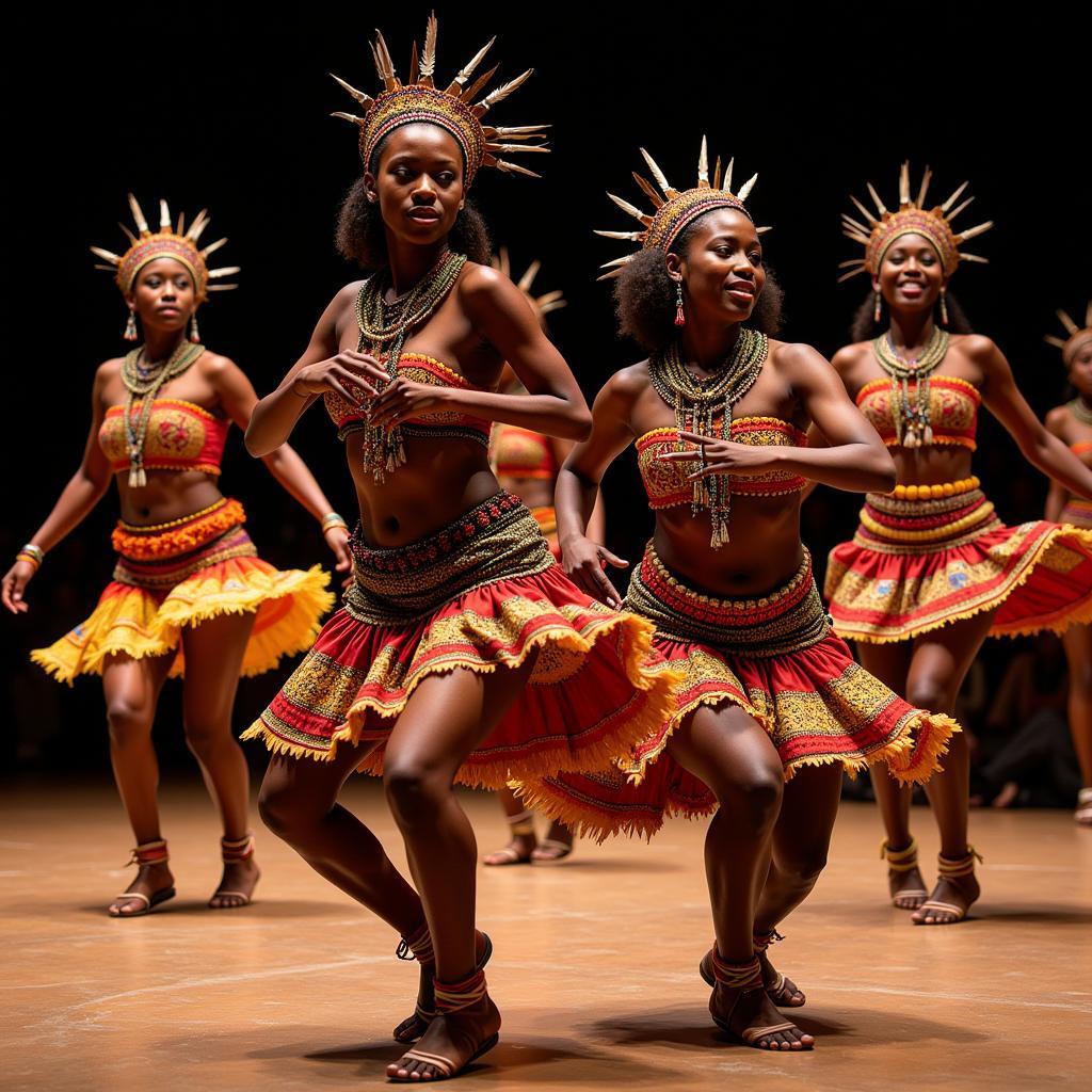 Energetic African dance performance