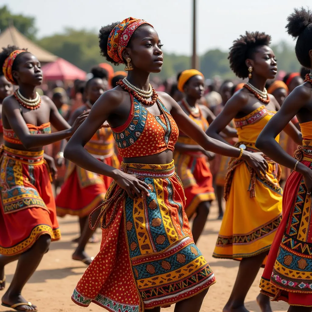 A traditional African dance performance