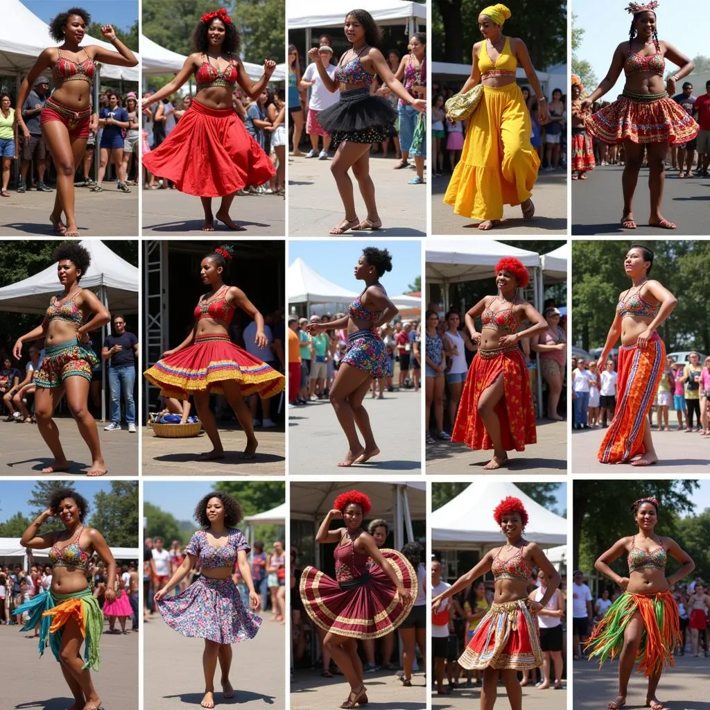 Diverse African dance styles at the festival