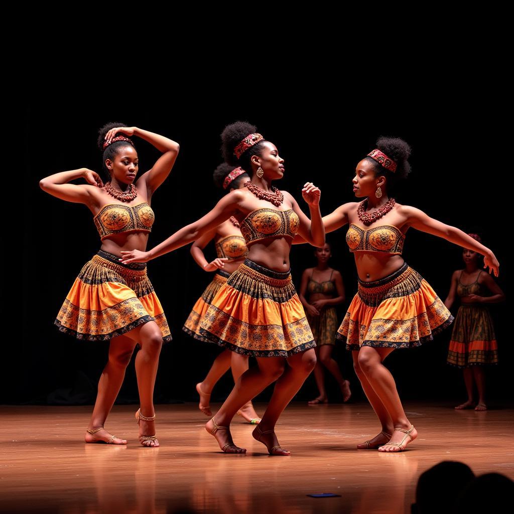 Professional African Dance Troupe on Stage