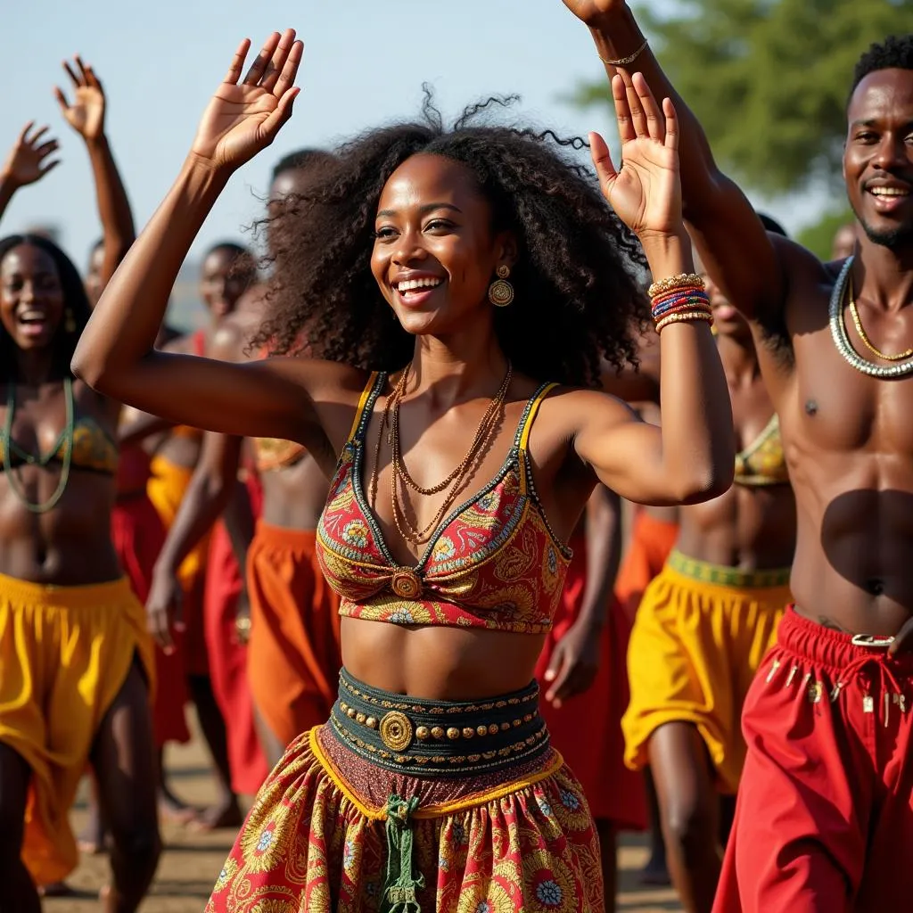 African Dancers at a Celebration