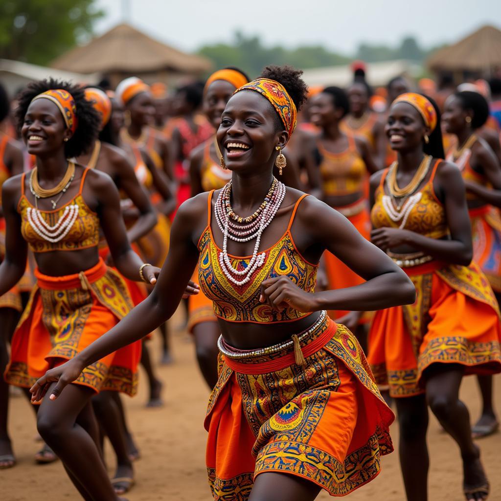 A group of African dancers celebrating their heritage