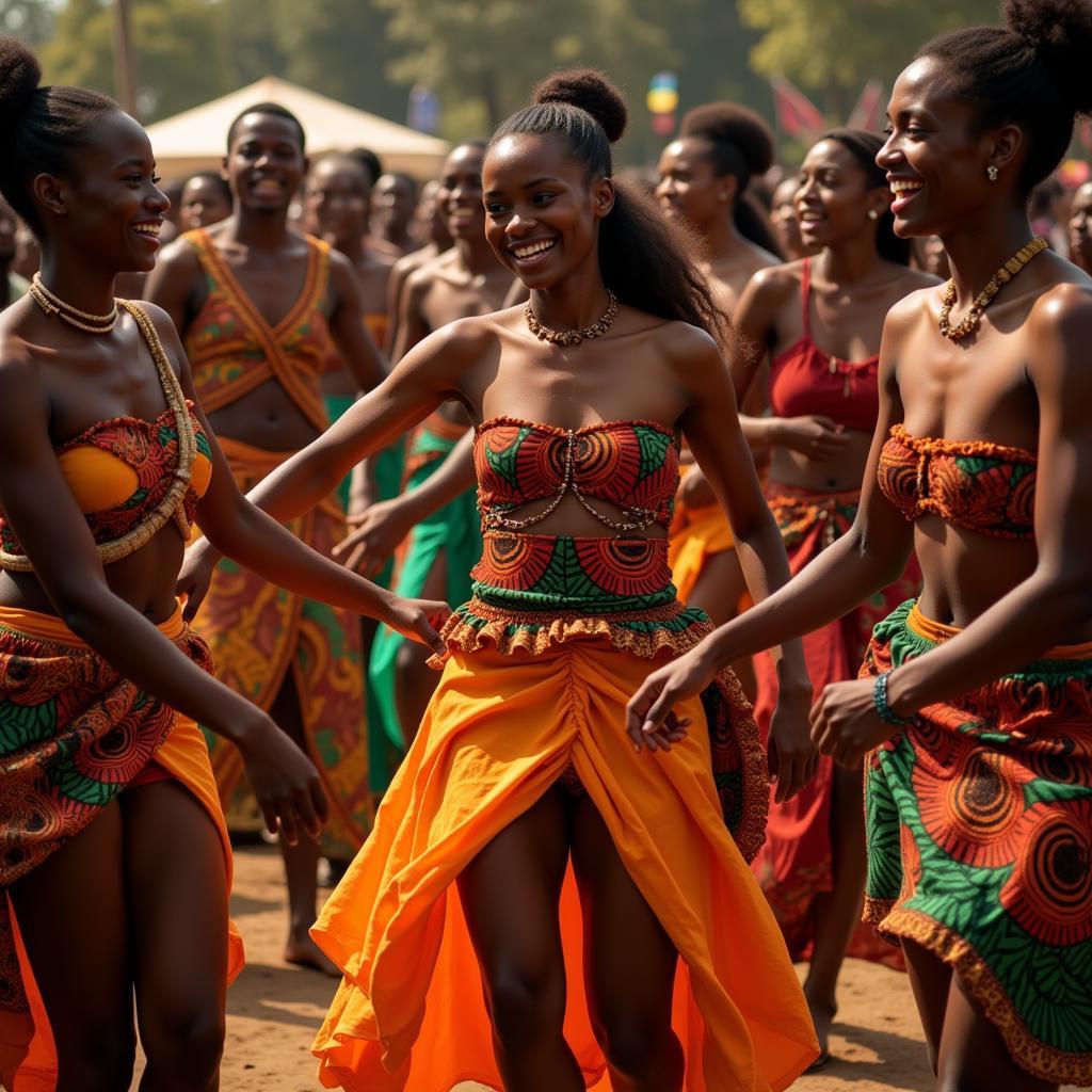 African Dancers in Celebration