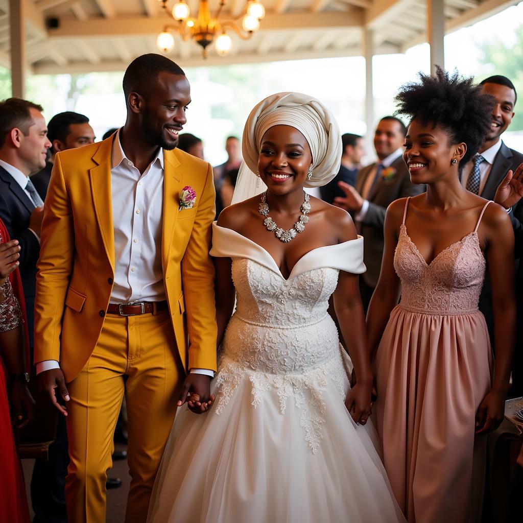 A vibrant African Danish wedding ceremony