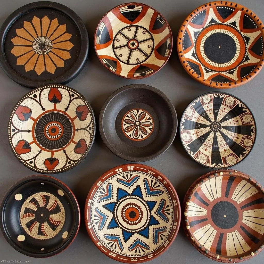 Variety of African Decorative Plates