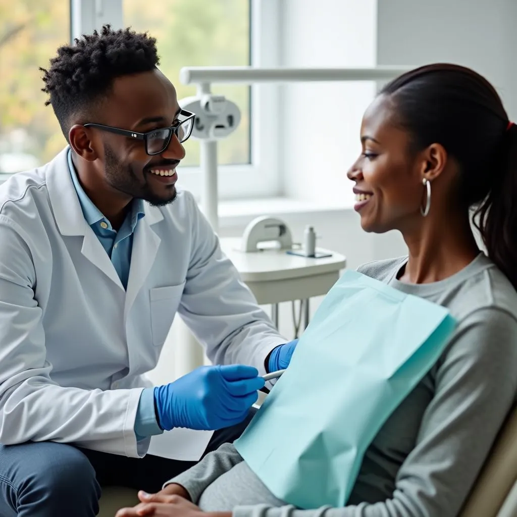 African Dentist Patient Consultation