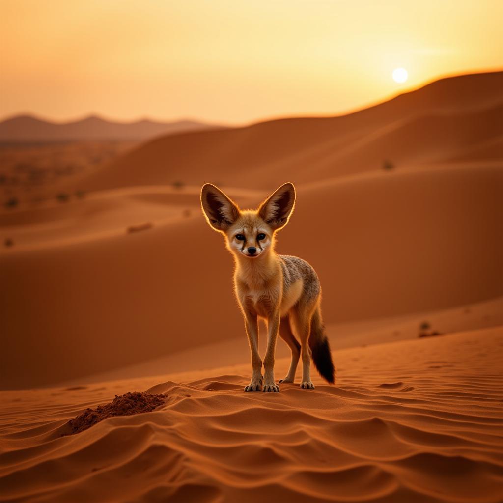 Fennec Fox in the Sahara Desert