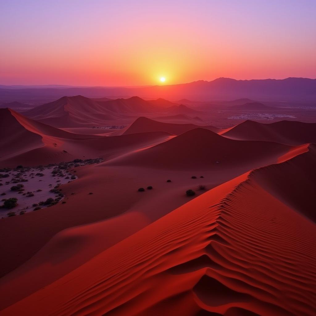 Sunset Over the Namib Desert