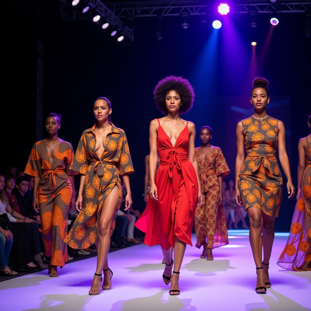 Models showcasing African designs on a runway