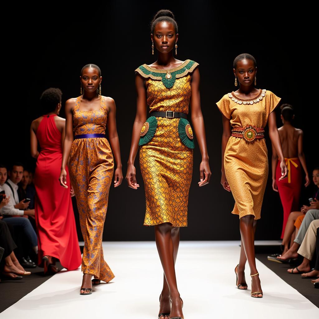 African designer dresses on the runway in 2013