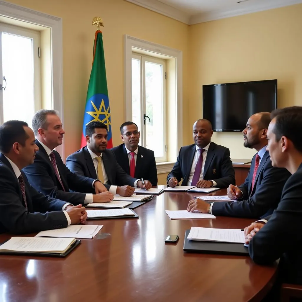 African Development Bank delegation meeting with Ethiopian officials