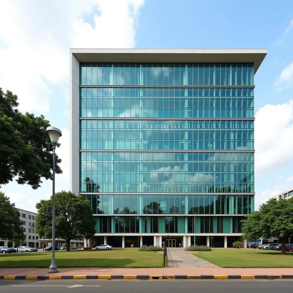 Modern building of the African Development Bank headquarters