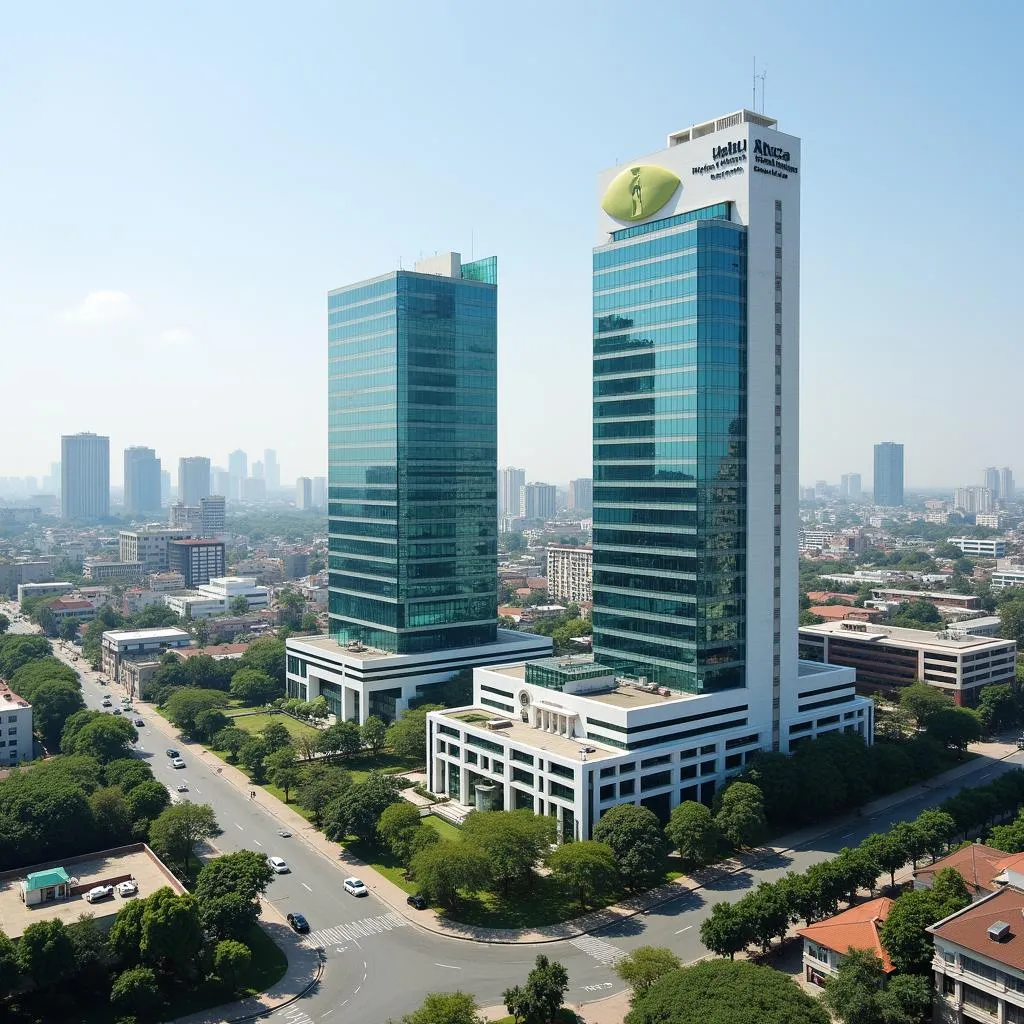 Modern Skyline of Abidjan with AfDB Headquarters